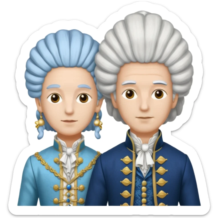 Two European bourgeoisies during the Age of Enlightenment sticker