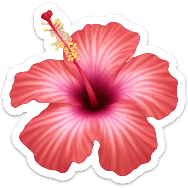 hibiscus flower sticker