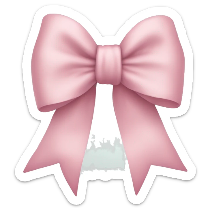 soft pink bow sticker