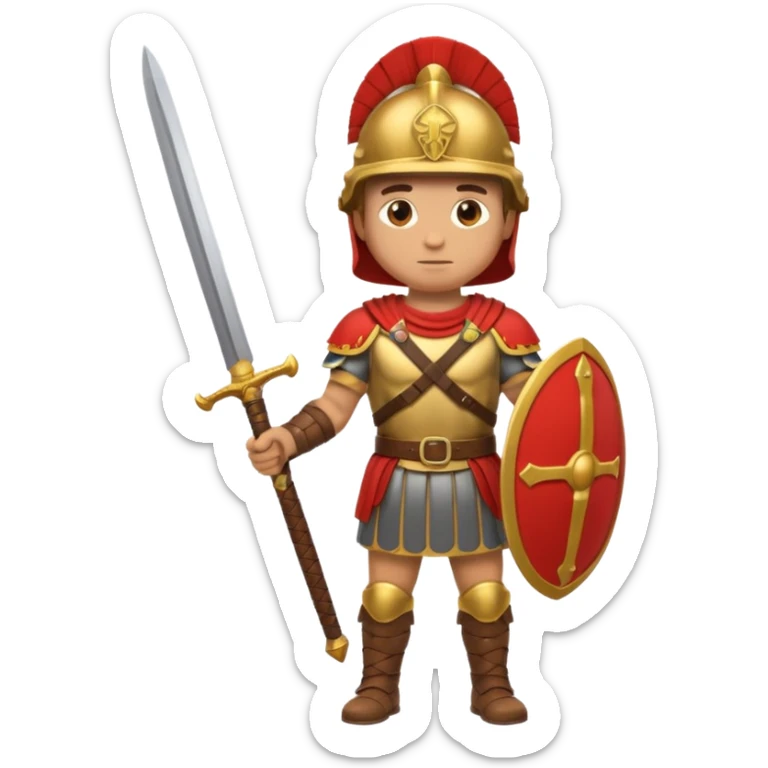 emoji de soldado romano alto y fuerte cuerpo entero sticker