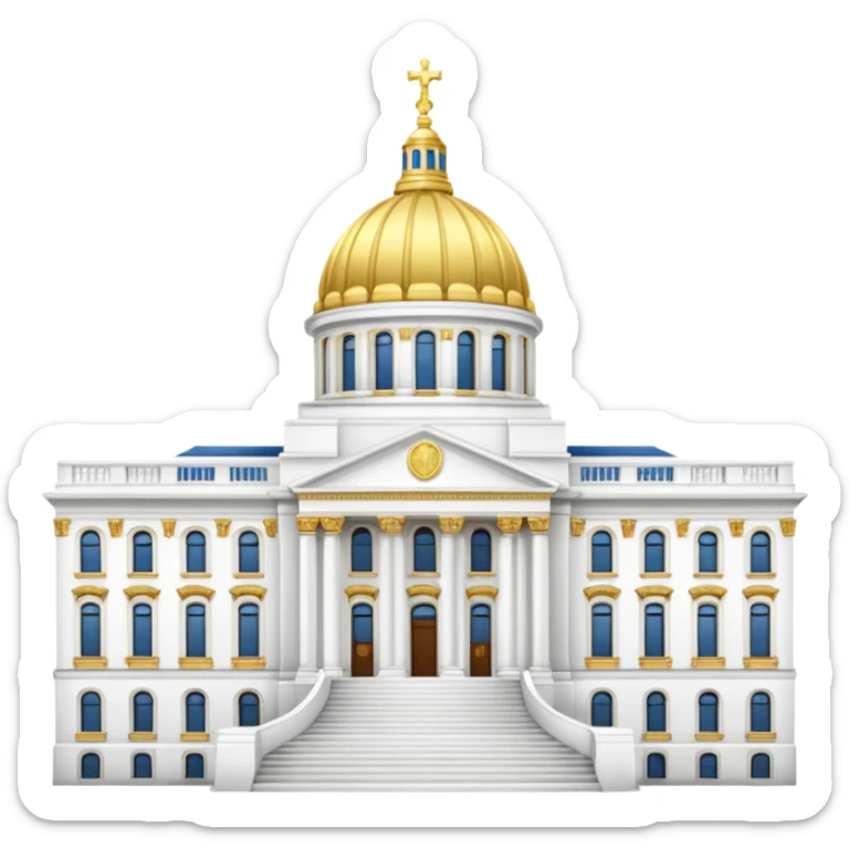make the png emoji of Ukraine president's office building sticker