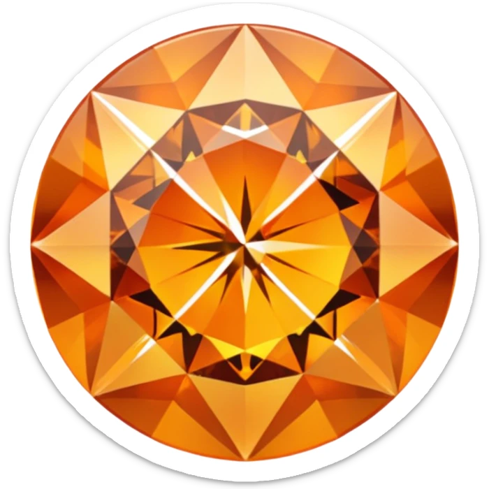 orange diamond sticker