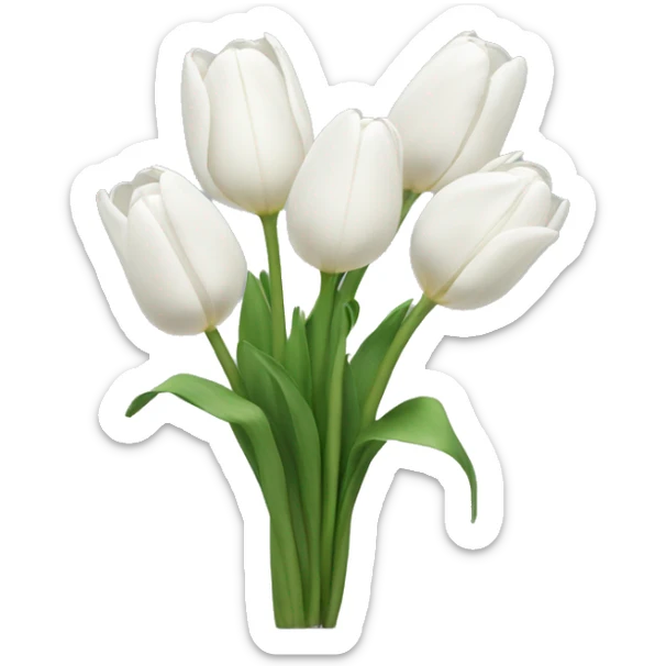 White tulips sticker