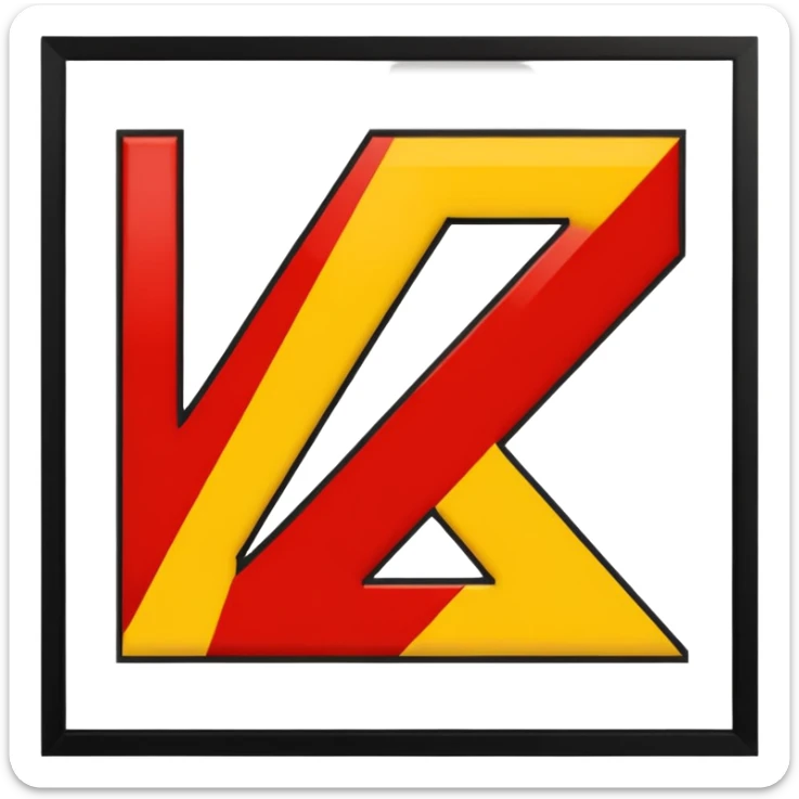 Mejorar la numero 4 las lineas del mismo tamaño color rojo amarillo y negro sticker