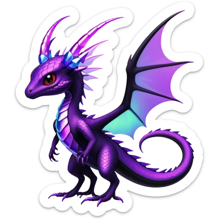 Punk’ish Edgy Futuristic Badass Dark Gothic Flygon-Aurorus-Amaura-Hybrid-Creature sticker