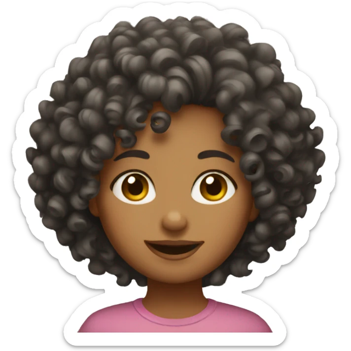curly girl sticker