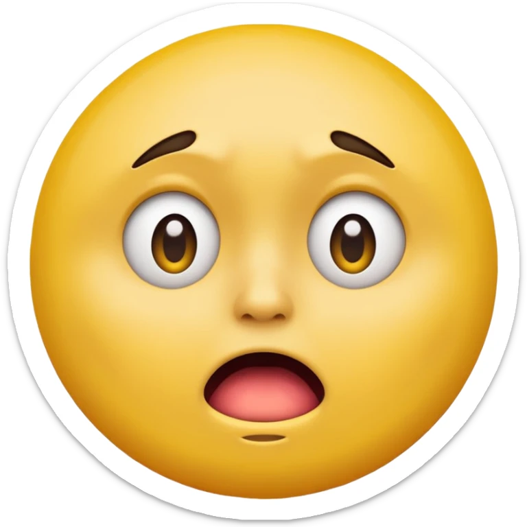 Can you make a shocked face that kinda looks disgusted  make it one of the yellow ones that are circular like this 😞 sticker