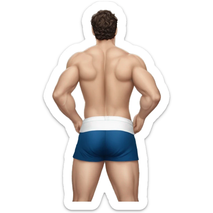 Henry cavill in a jock, backwards view sticker