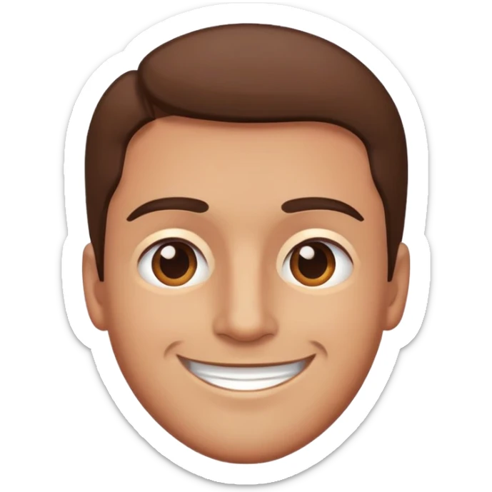 One single emoji of a stoned guy that has smoked a lot of weed, and his eyes are narrowed, and he's smiling, and he's relaxed and chill. sticker