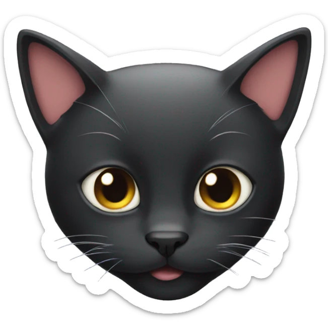 Black cat  sticker