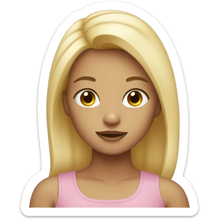 Girl with blonde hair sticker