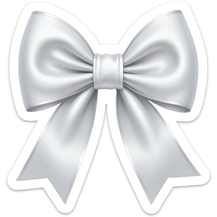 white bow sticker