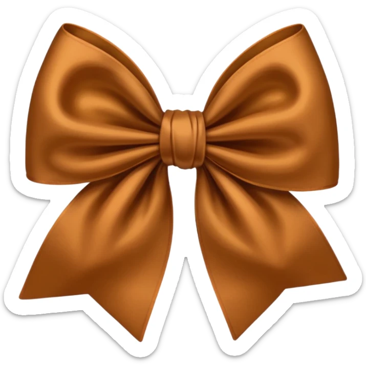 Brown bow sticker