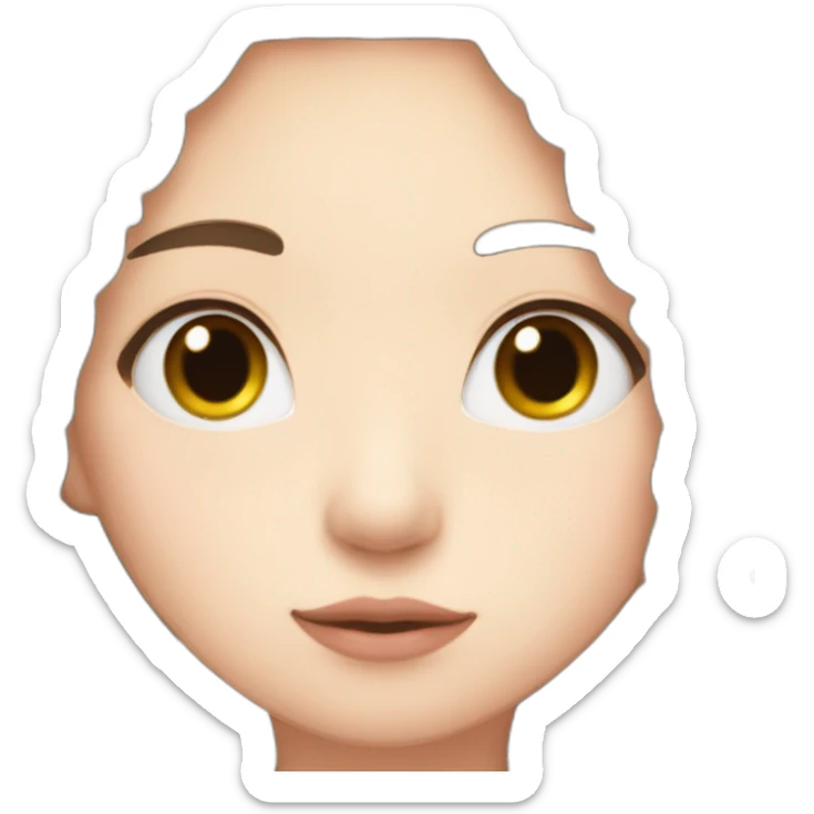 a brunette girl with braids kissing hyunjin sticker