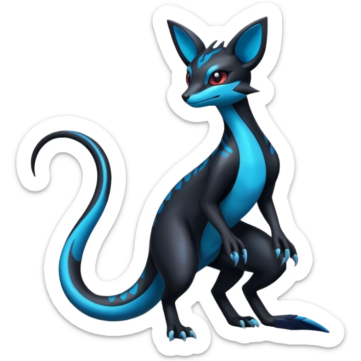Shiny Salandit-Umbreon-Genet-Noivern-Noibat-Hybrid (Full body) sticker