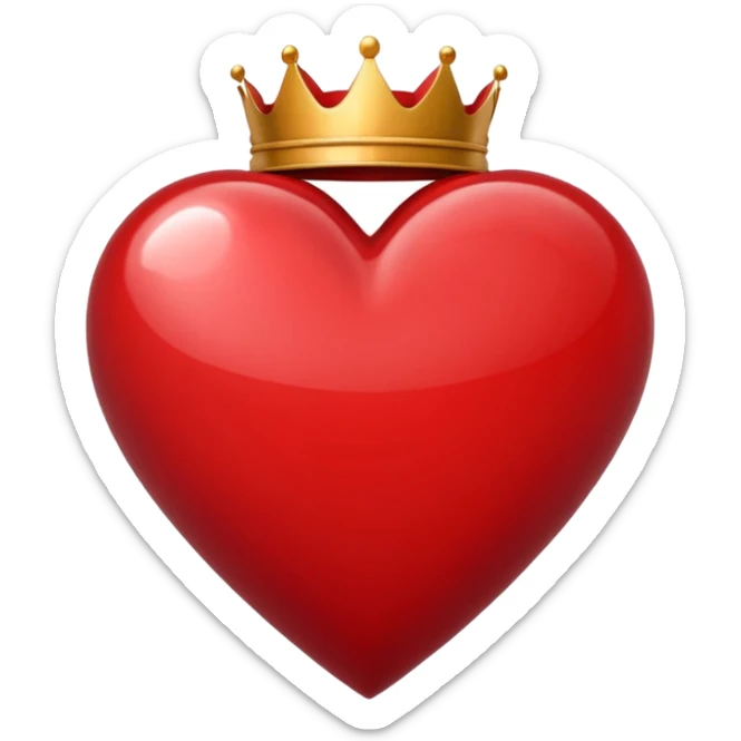 King of Hearts with out the card only the symbols sticker