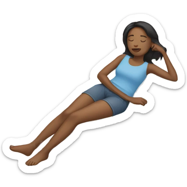 Create a girl lying down  sticker