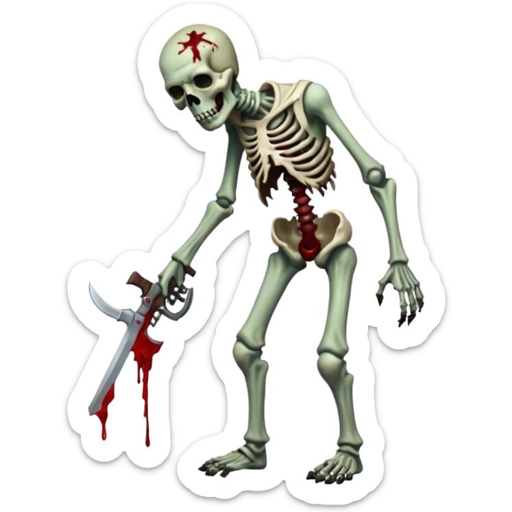 Rotting corpse zombie soldiers, full body, in the style.of your bleeding skull art. sticker
