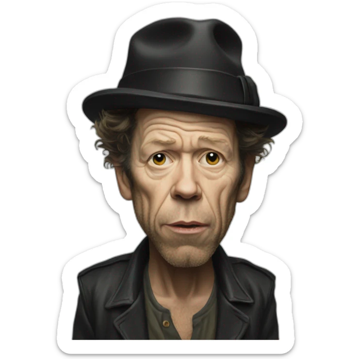 Tom waits sticker