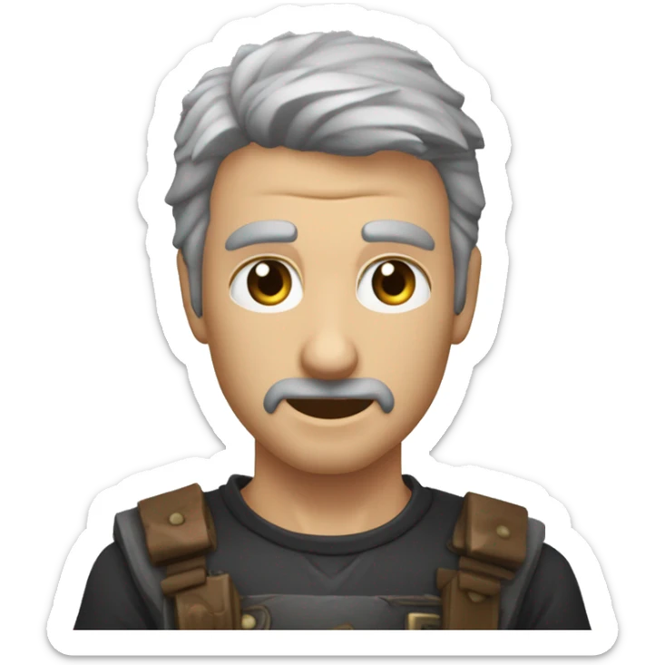 Angelo dice si ya cállate Gadrel dice que eso no dejará q muera por el ataque combinado  sticker