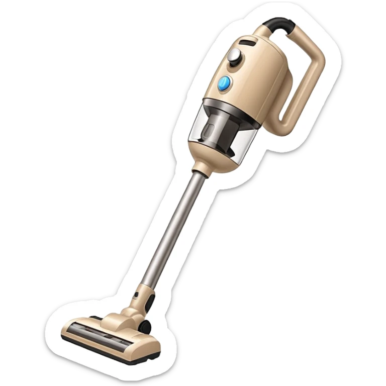 glossy beige stick vacuum sticker
