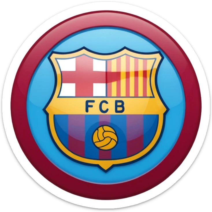 Make a logo of fc Barcelona football team sticker
