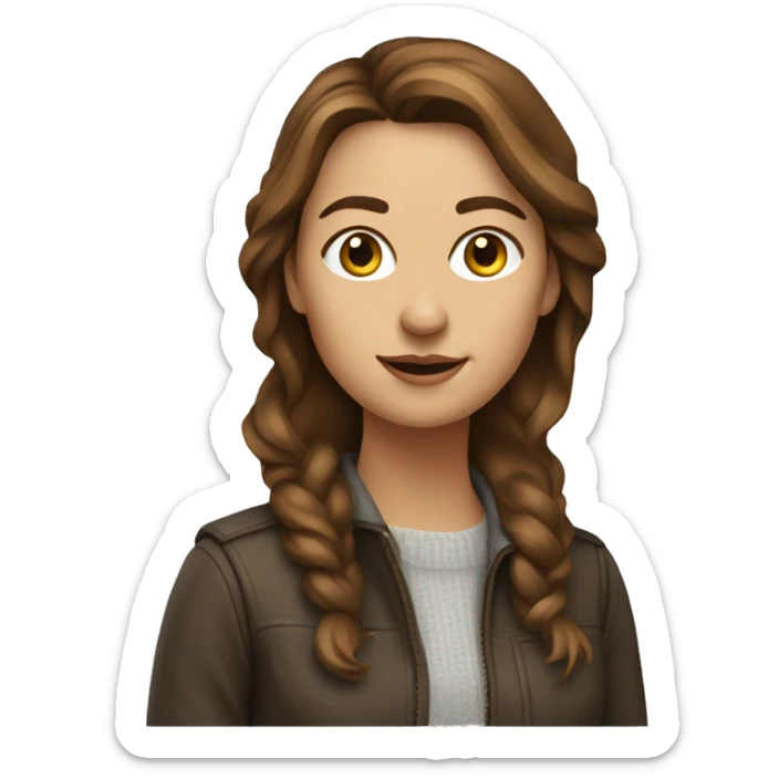 Kaja Nikolaus, female graphic designer with brown hair sticker