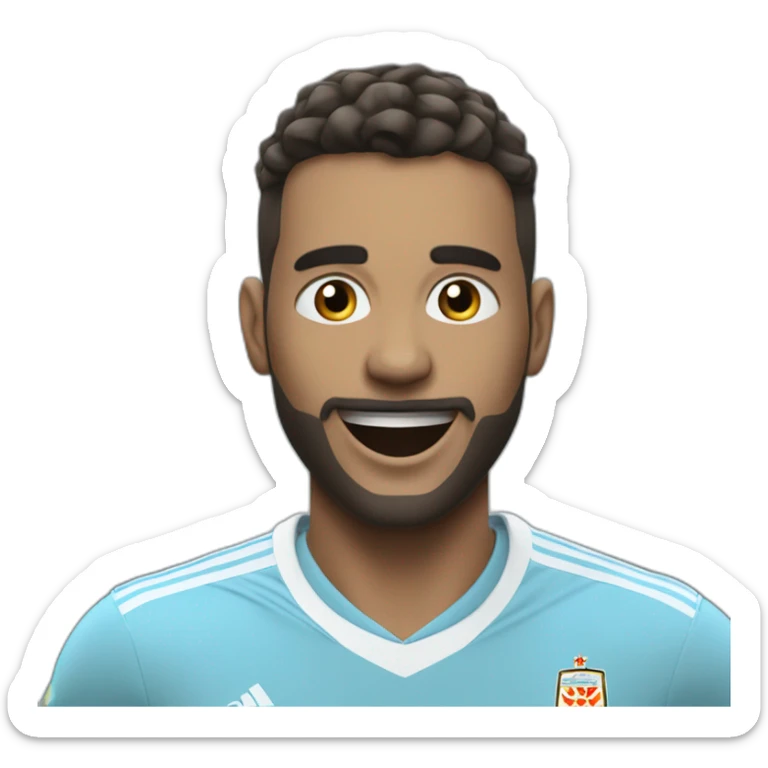 Jugador del celta celebrando un gol sticker