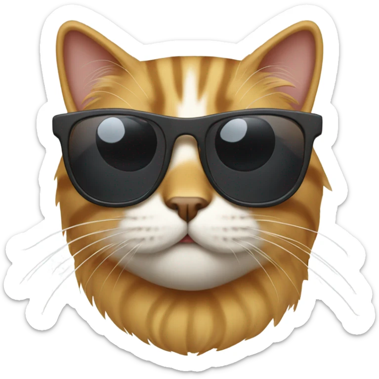 Cat with sunglasses sticker