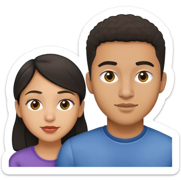 Homme métisse jeune avec une femme métisse  sticker