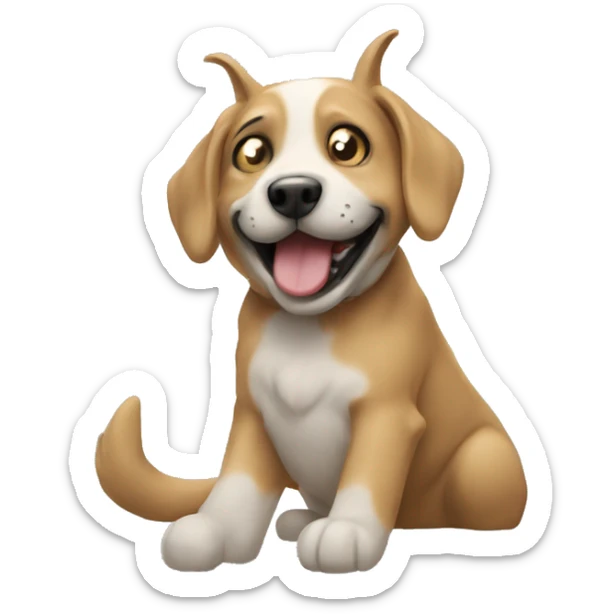 happy but with a little bit of sas dog with  a bo sticker