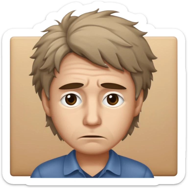 a shop owner who is not satisfied with local sales and is sad and tired of getting no response sticker