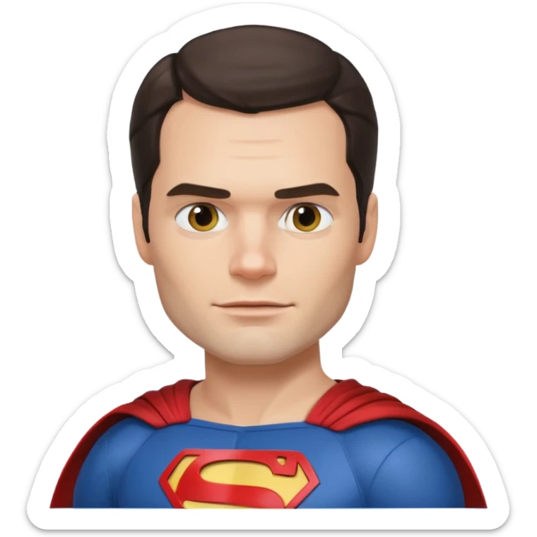 emoji of man of steel henry ccavill sticker