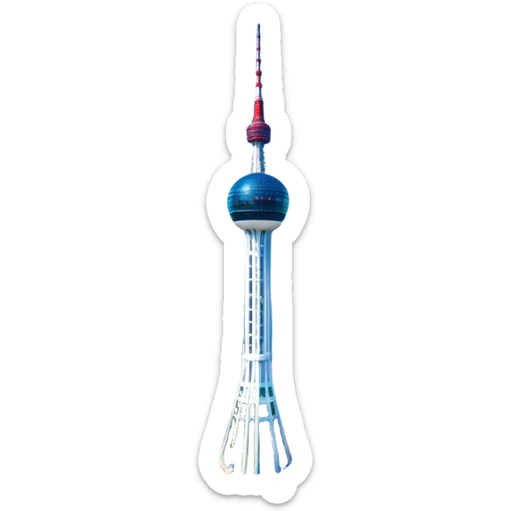 ​Cinematic Realistic N Seoul Tower, depicted in brilliant daylight as a slender, single-column tower rising from a modern cityscape, crowned by a sleek cylindrical observation deck offering panoramic views over Seoul, with crisp glass and steel surfaces reflecting clear blue skies and subtle architectural details that capture its futuristic elegance, sticker