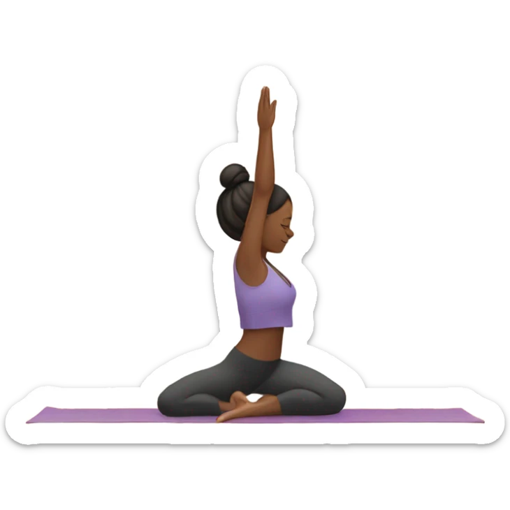 Yoga girl sticker