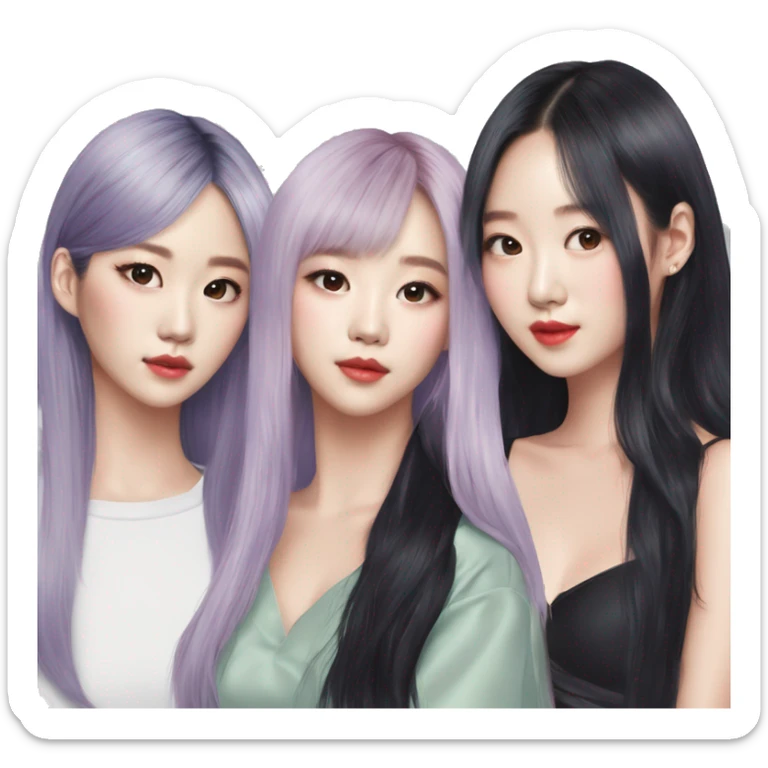 Jennie Kim and Kim Jisoo and Rosean Park and Lalisa Manoban sticker