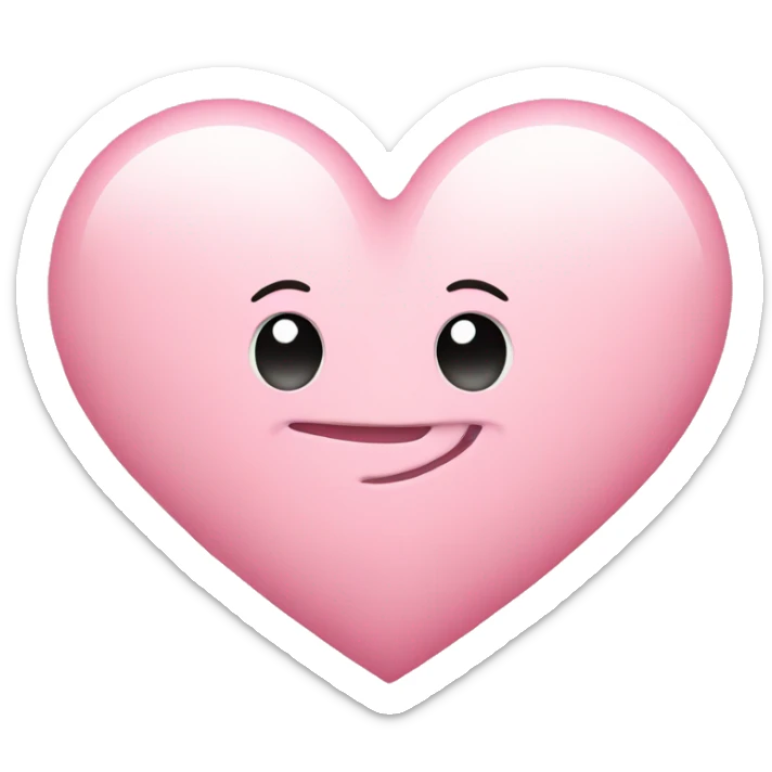 Light pink heart sticker