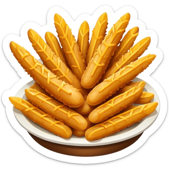 Wings and fries sticker