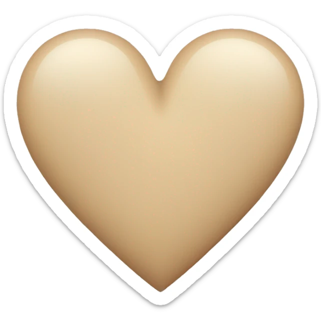 Beige heart sticker