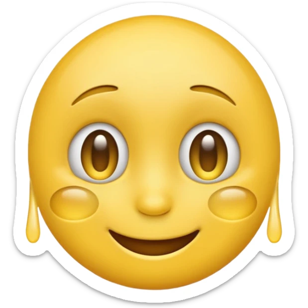 mix of these two 🥺☺️ but make it classic orginal emoji not woman or man face and without hearts and a little bit sad but still smile sticker