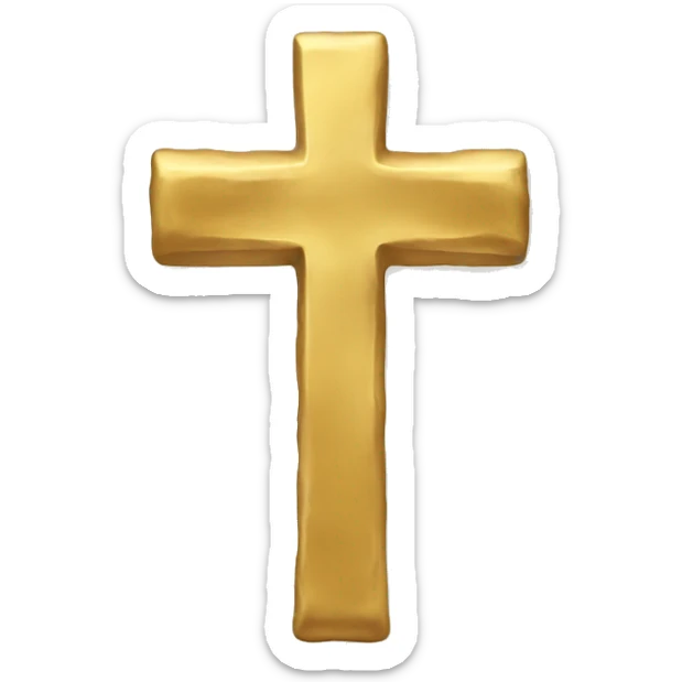 Gold cross sticker