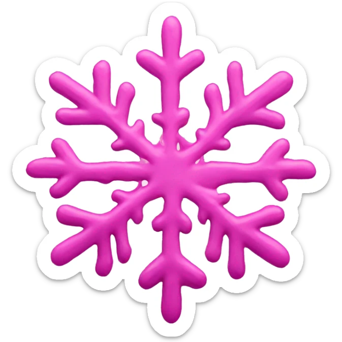 pink snowflak sticker