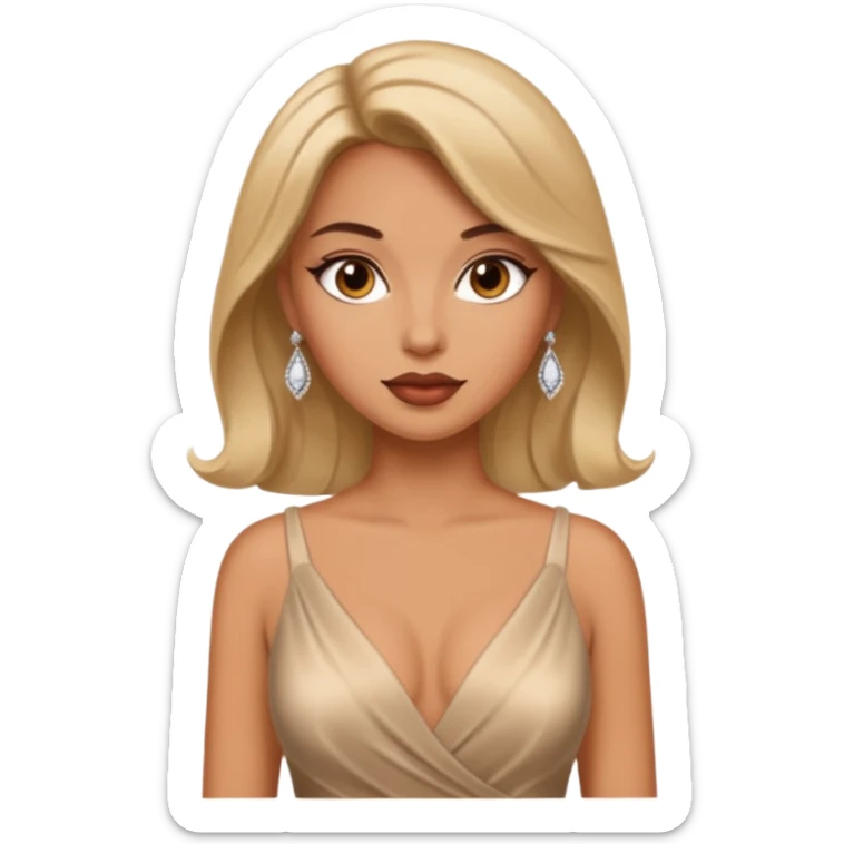 A woman wearing a glamour dress looks sexy and looks like a tart  sticker