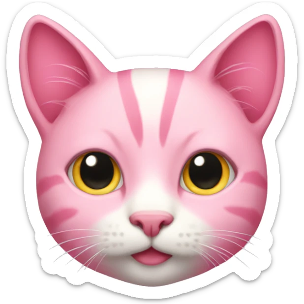 pink cat sticker