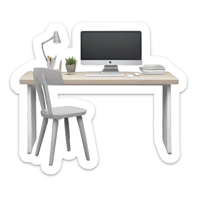 minimalist-clean-desk-with-grey-white-wood-colorway-no chair-rear-view sticker