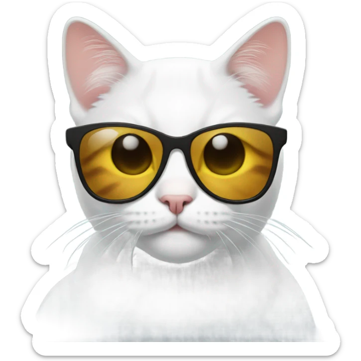Cat with sunglasses sticker