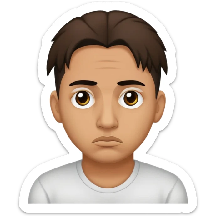 Sad and Stressed Reggaeton Music Singer, with dark circles under the eyes sticker