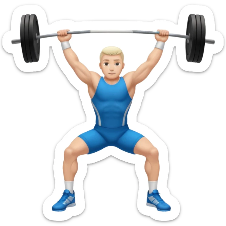 white sportsman in the playground, dressed  in sport suit on sports horizontal bars sticker