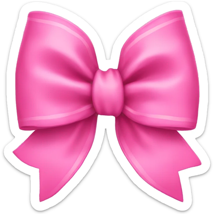 Pink bow sticker