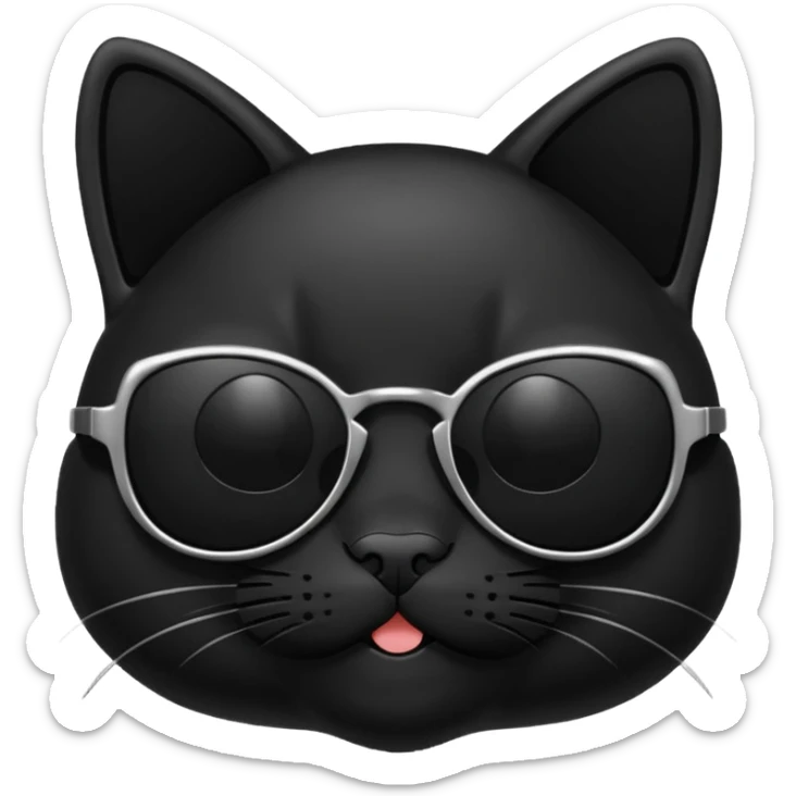 Cat with sunglasses sticker